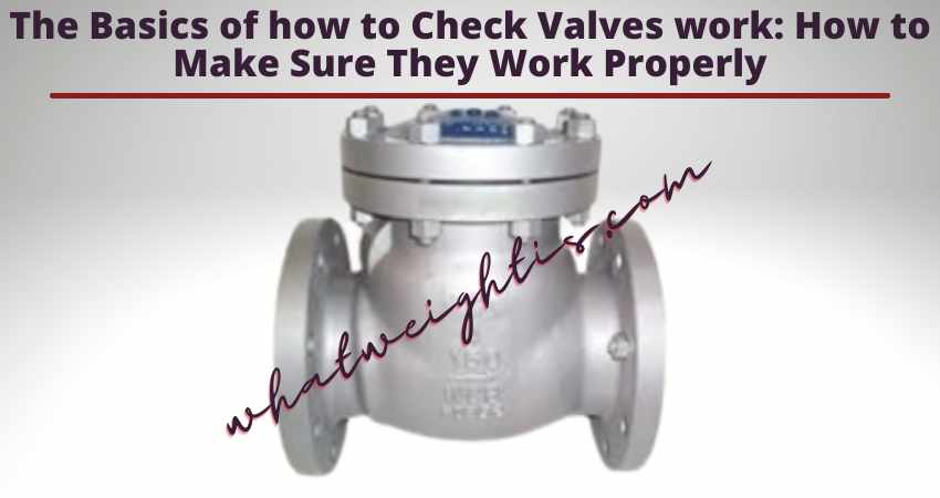 The Basics of how to Check Valves work How to Make Sure They Work Properly