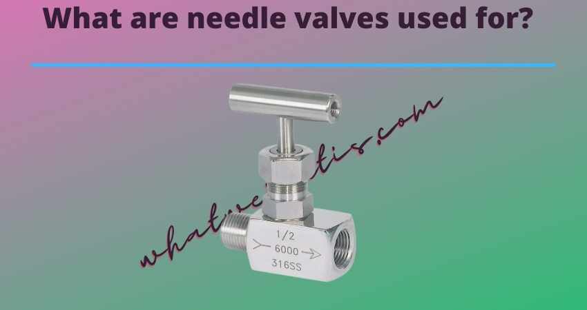 What are needle valves used for