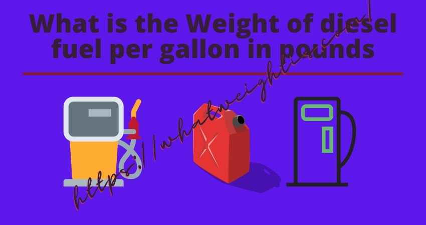 weight of diesel fuel