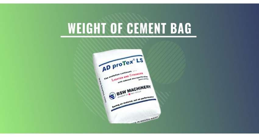 weight of cement bag